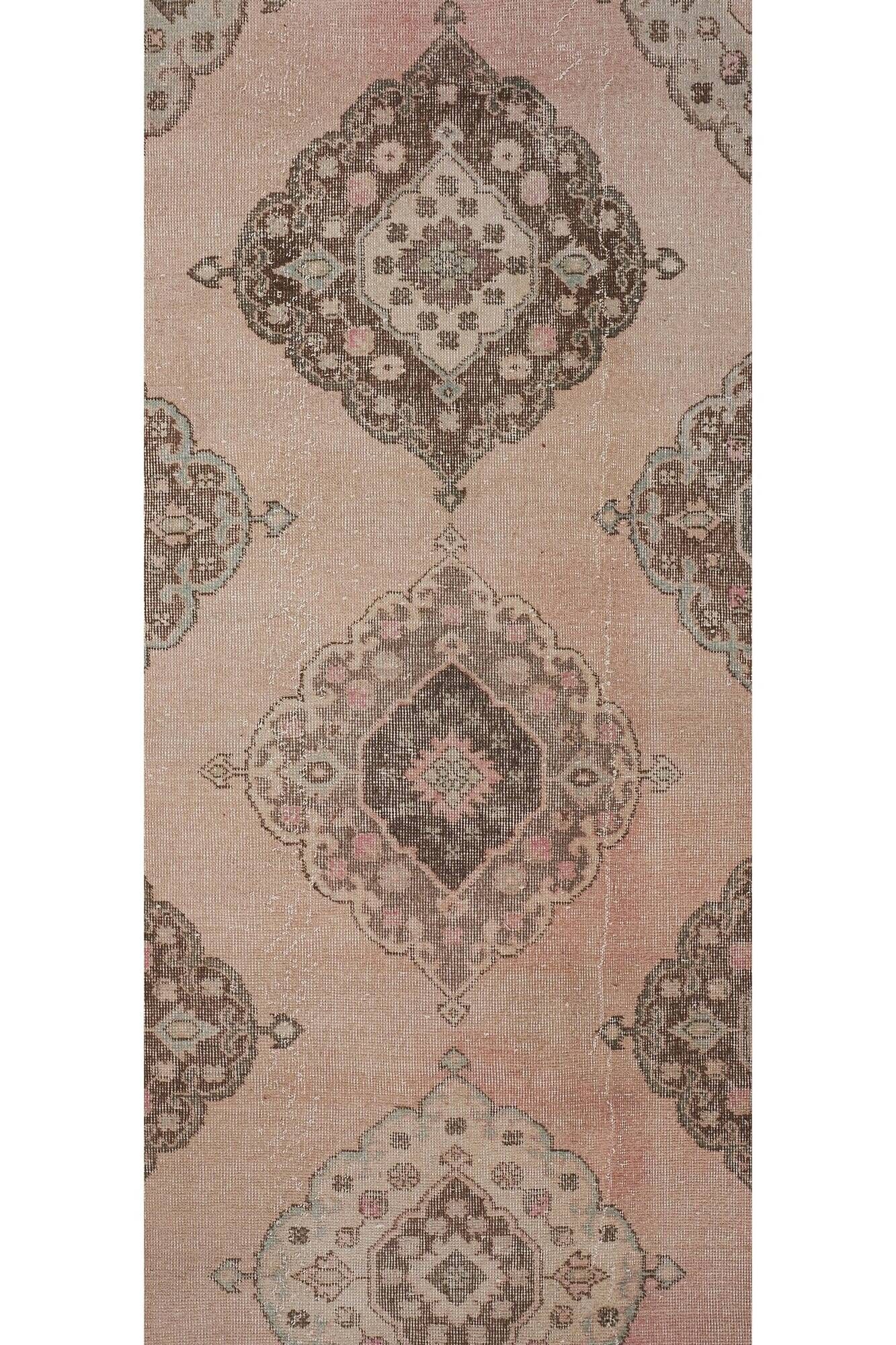 Vintage Turkish hallway rug 86x733 cm