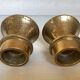 Pair of bronze candlesticks with tulip base