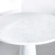 Eros table by Angelo Mangiarotti – White Carrara marble, 1970s