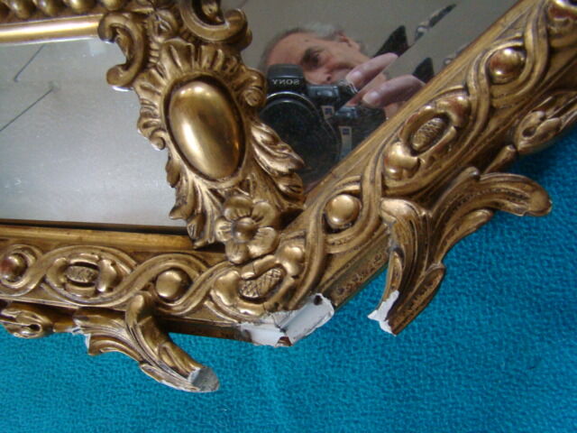 Miroir à pareclose doré fin XIX ème 130cmx85cm