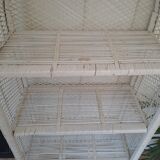 White rattan shelf