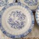 Set of 12 Bavaria porcelain dessert plates model China Blau