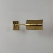 Pair of adjustable vintage wall lights, brass, France, 1970.