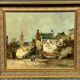 P. van Dinteren "Old Town". Oil on wood panel.