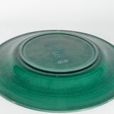 Large Scandinavian Modern Green Plate, Arol Ceramic, Halden Norway, 1950s