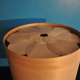 Scandinavian table lamp in strips of pine, 1960
