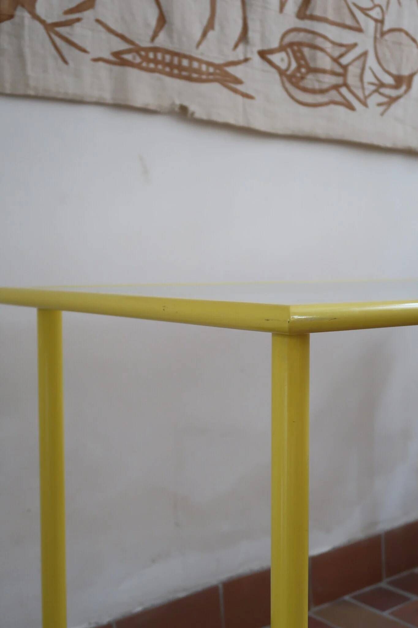 Giandomenico Belotti desk for Fly Line, yellow metal