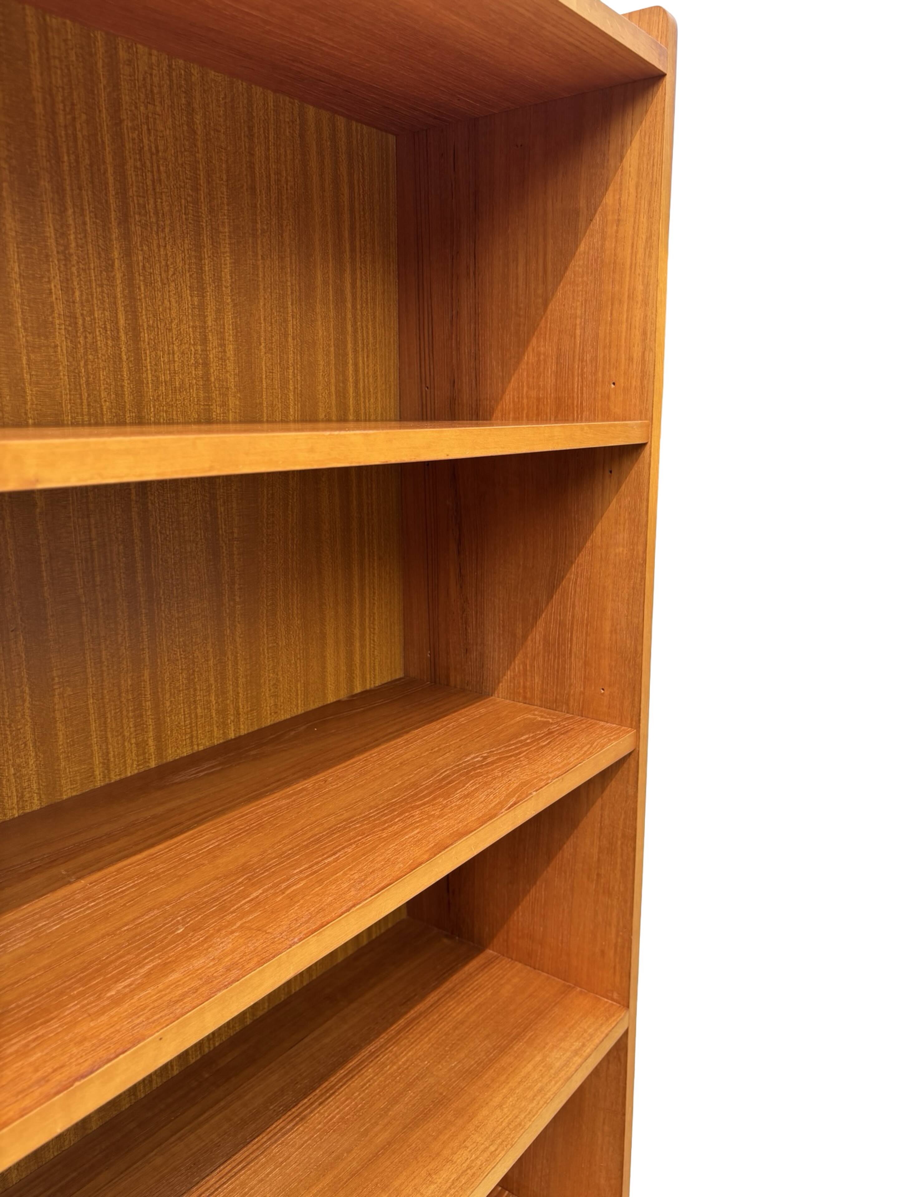 Large vintage teak bookcase, Danish design, 1960s