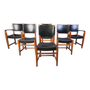 chaises de salle à manger - ensemble cuir