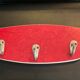 Asymmetrical coat rack of the 60s in formica