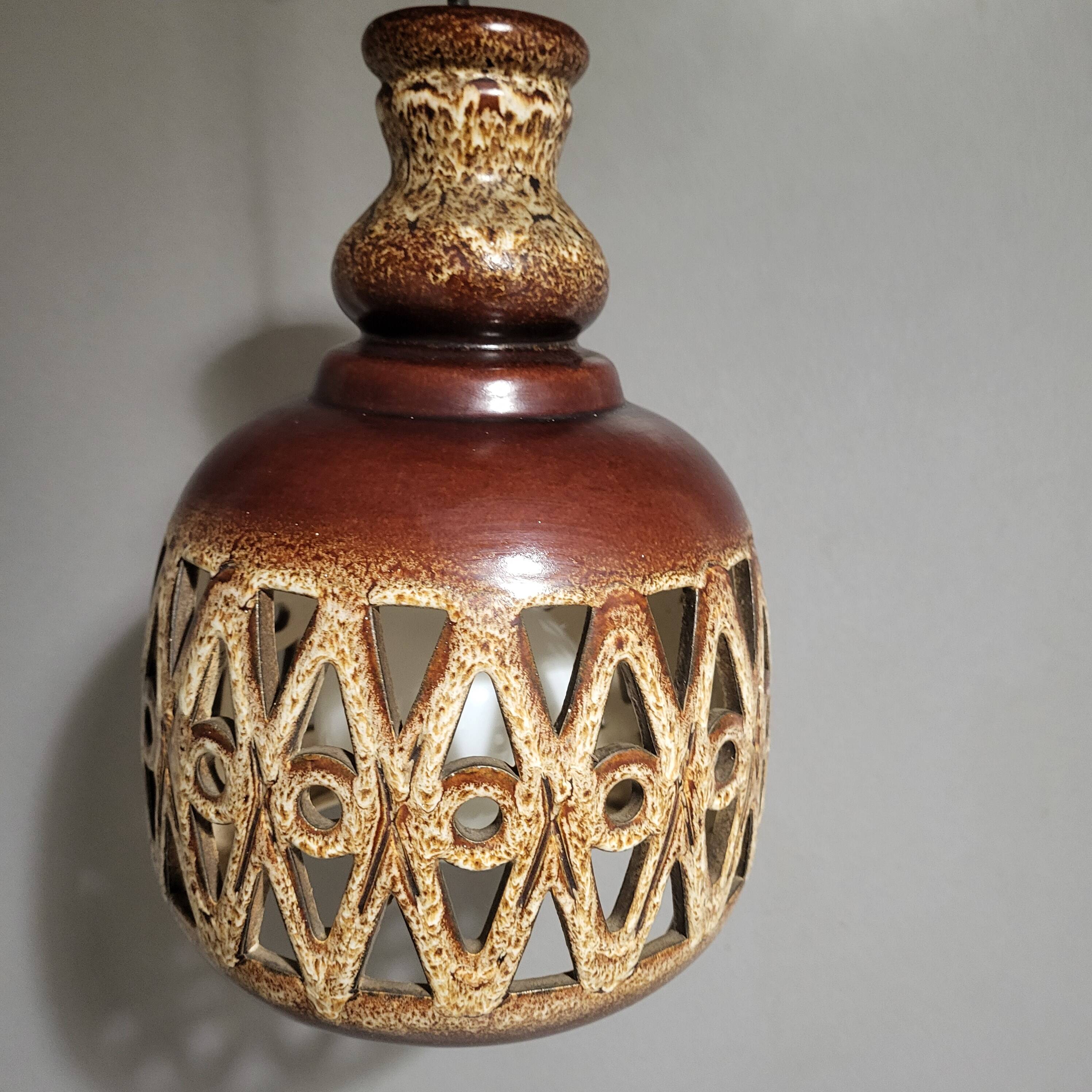 German ceramic pendant light, 1960,70