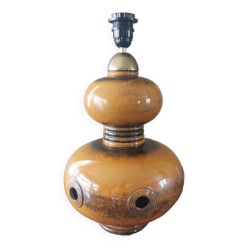 Pied de lampe vintage en céramique années 70
