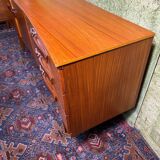 Enfilade vintage rétro vintage en teck par Beautility 1960