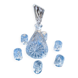 Ensemble carafe + 6 petits verres en cristal