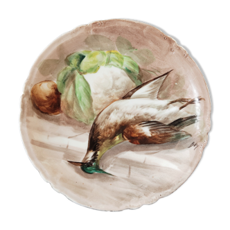 Assiette  Bernardaud Limoges oiseau mort