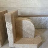 Paire de serre-livres en marbre vintage