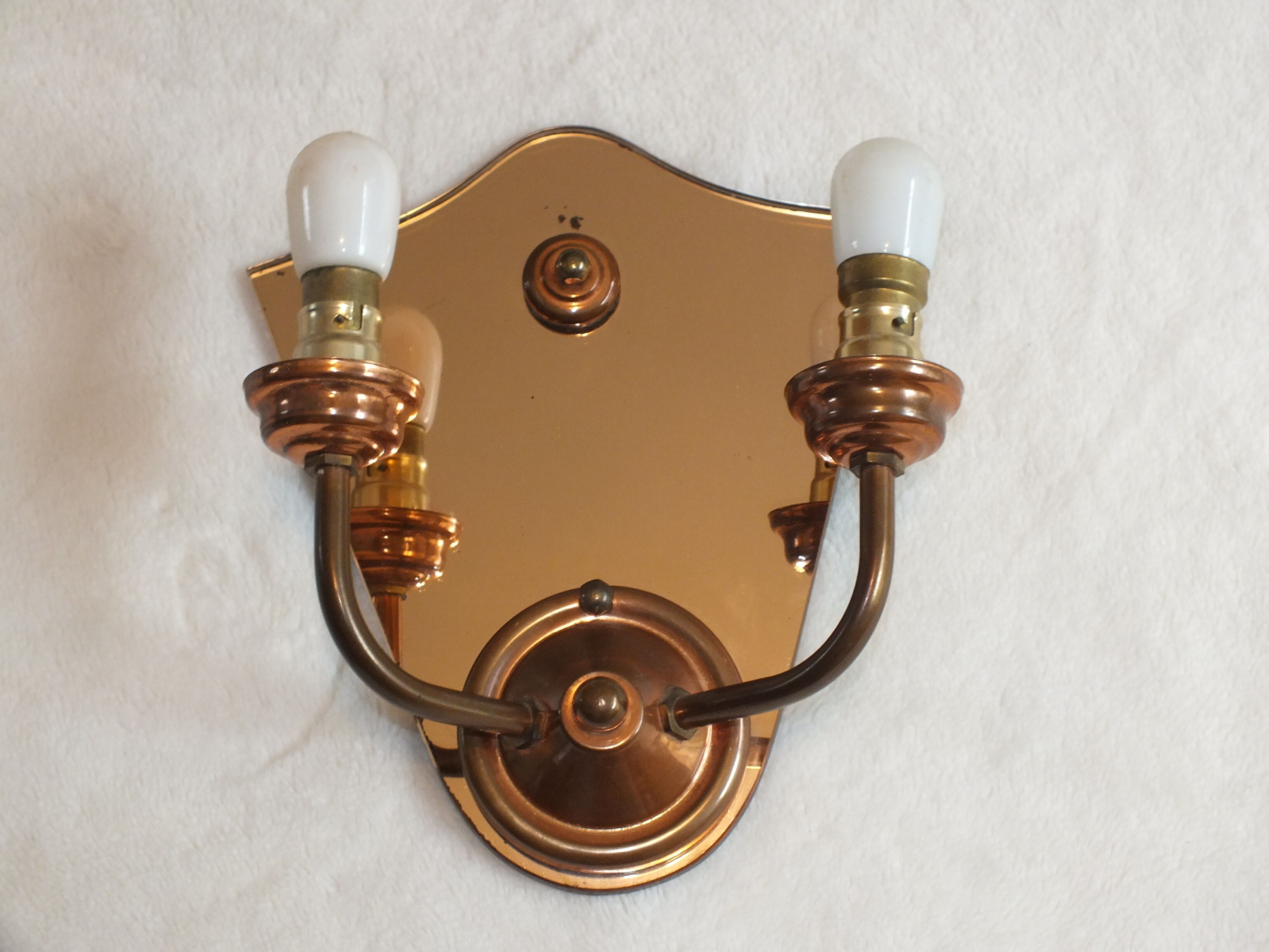 Art Deco wall lamp in mirror glass