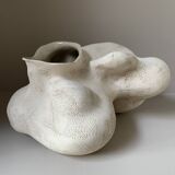Vase grès blanc forme organique