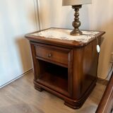 Bed with bedside tables
