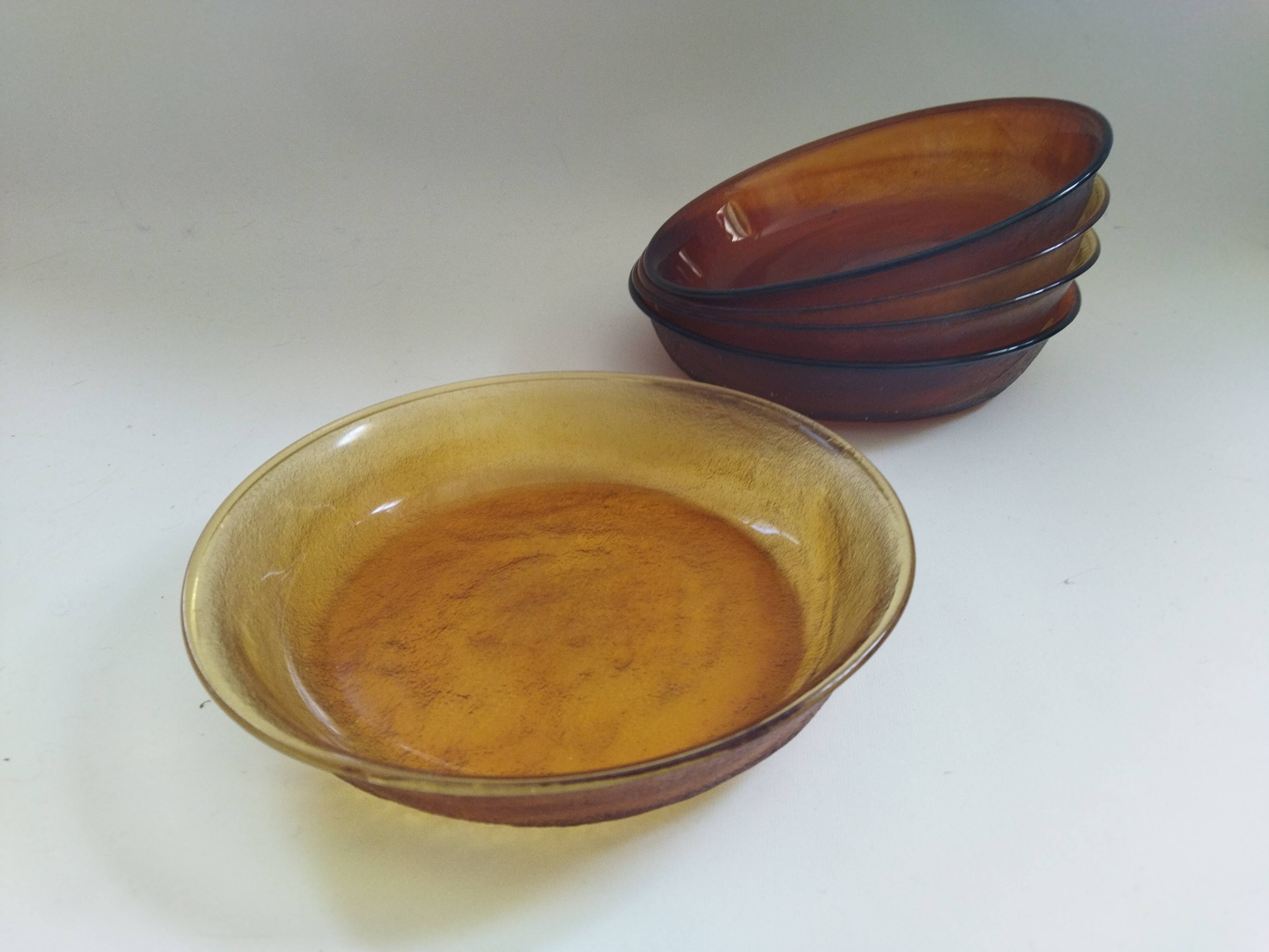 Arcoroc Sierra amber skullcap plates