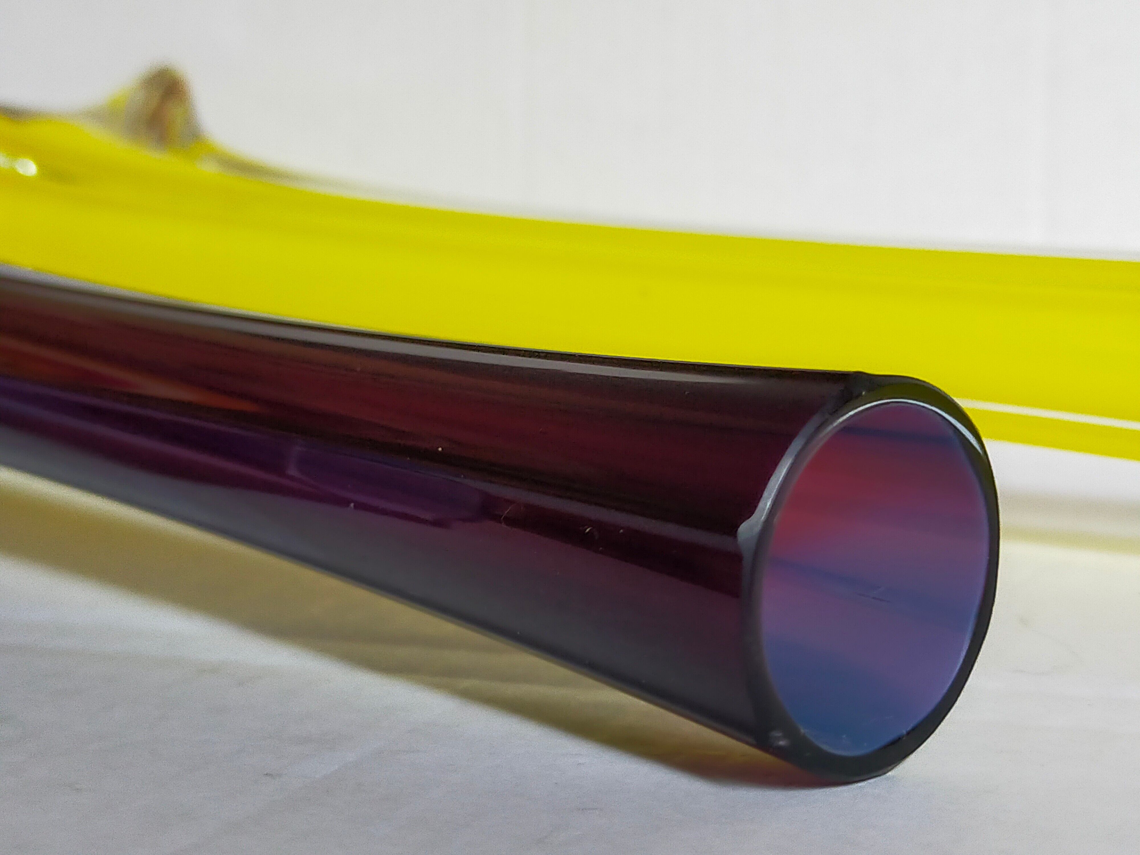 Trio of ancient stretched glass soliflores