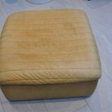 Roche Bobois leather pouf, 1970s