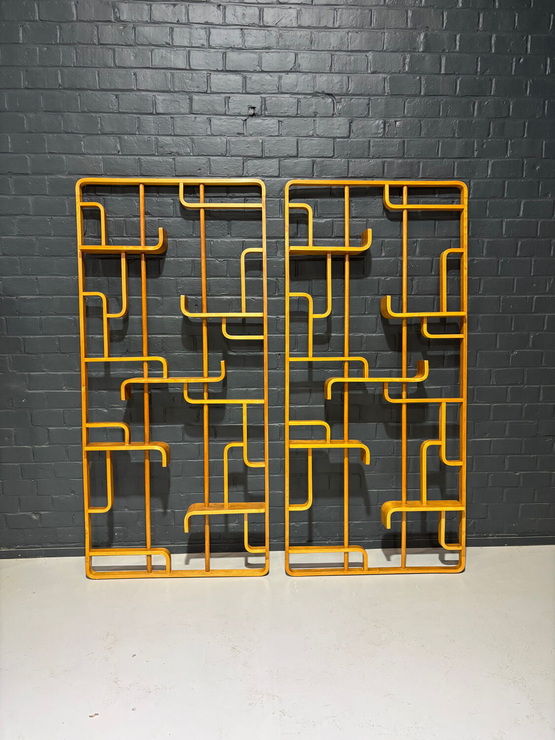 Pair of claustra room dividers Ludvik Volak vintage
