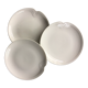 3 assiettes à dessert ou de service en porcelaine blanche