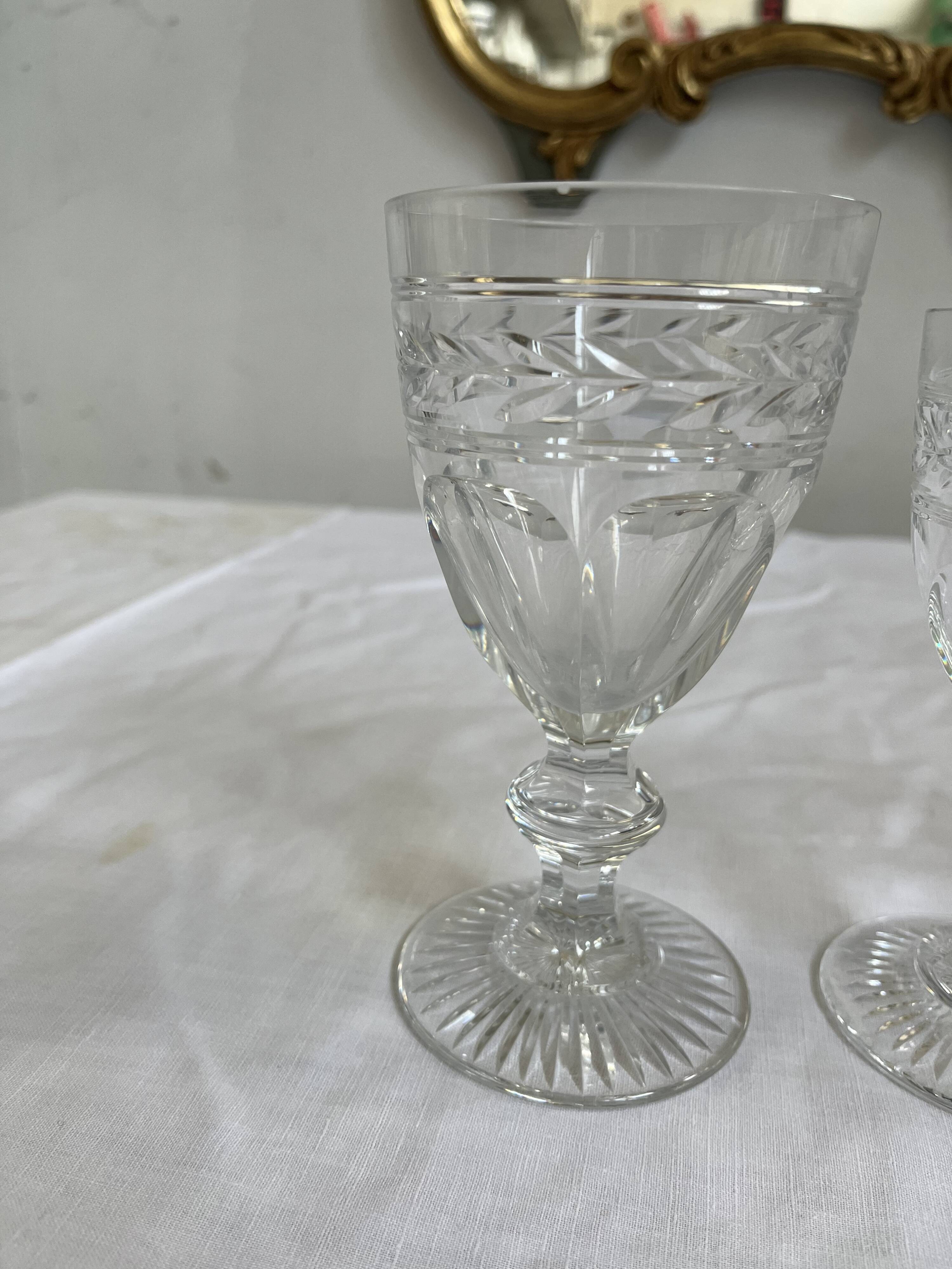 suite of 26 glasses + baccarat crystal carafe