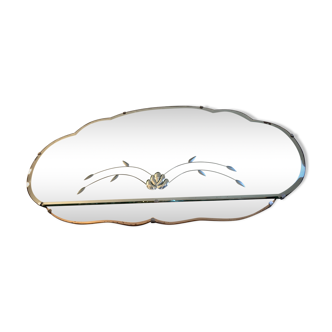 Art-deco beveled mirror