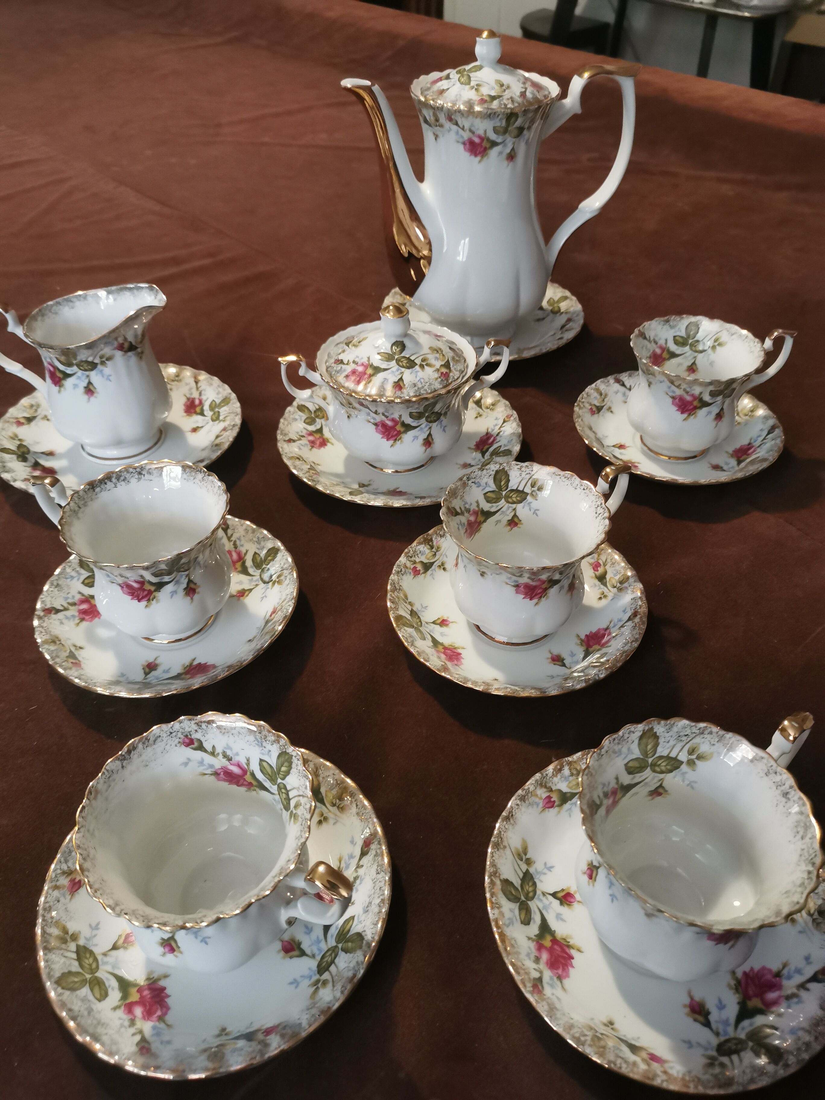 Vintage tea set in chodziez porcelain