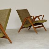 Pair of armchairs restored by Frantisek Jirak for Tatra Nabytok 1960