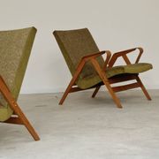 Pair of armchairs restored by Frantisek Jirak for Tatra Nabytok 1960