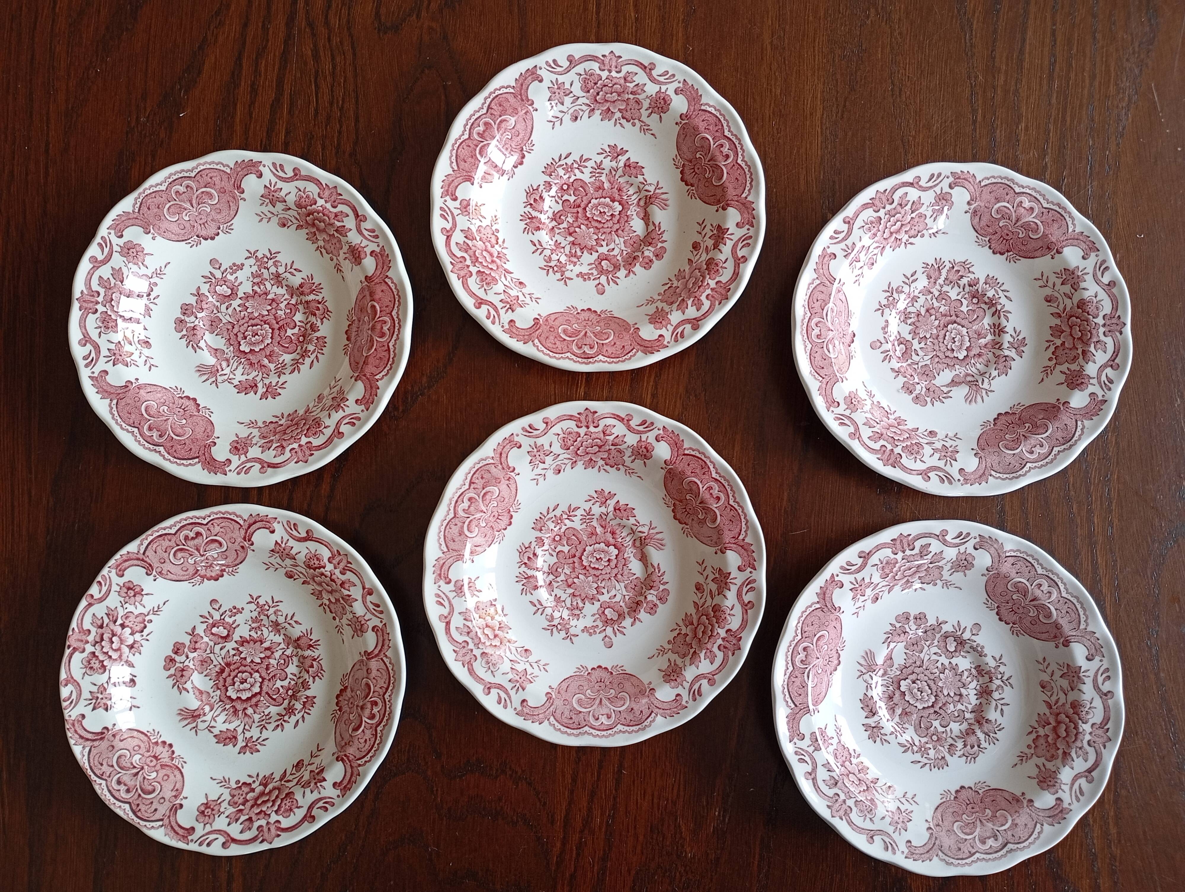 English mocha cups "Windsor" pink Ridgway (Staffordshire)