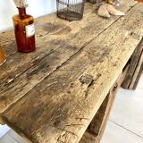 Old wooden workbench