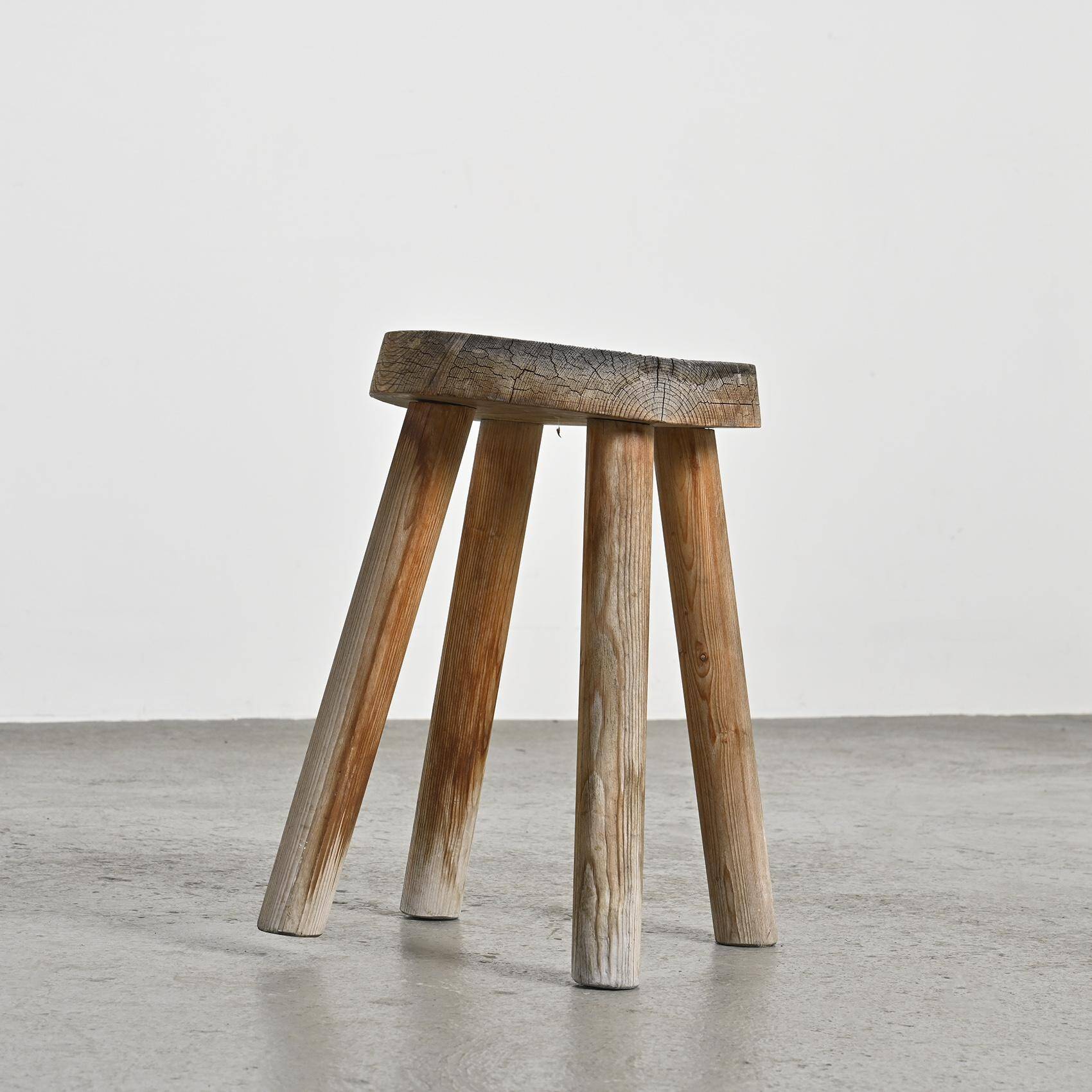 Tabouret par Charlotte Perriand pour les Arcs 1600, vers 1965