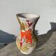 Italian ceramic vase from 1950 with floral decoration