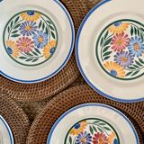 Josetti earthenware service with colorful flowers 1930