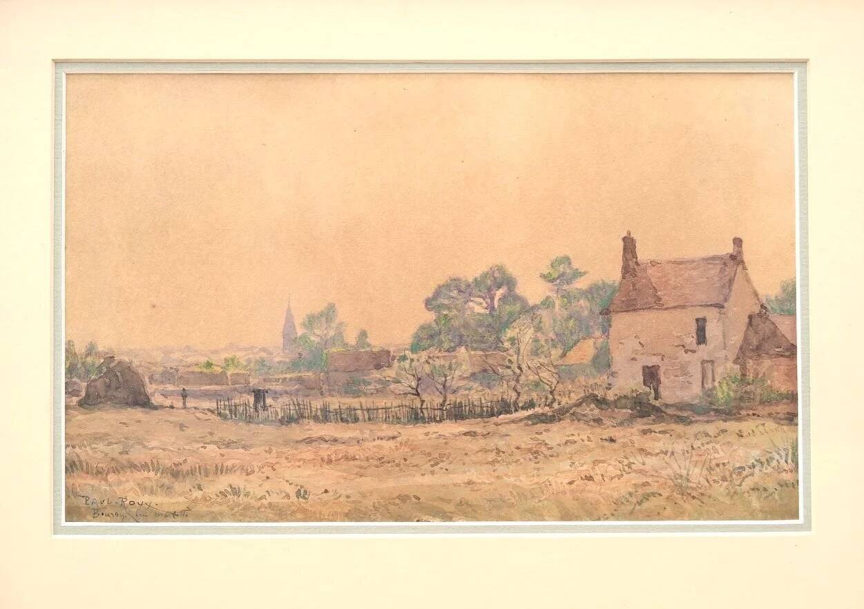 Watercolor by Paul Roux, 19th century