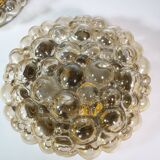 Plafonniers en verre bullé par Helena Tynell pour Glashütte Limburg, lot de 2