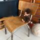 Old children's school chair wood and metal