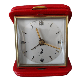 Réveil de voyage Jazz Deluxe rouge années 60