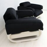 Pair of Mid-Century Modern Italian Velvet Armchairs, 1960s