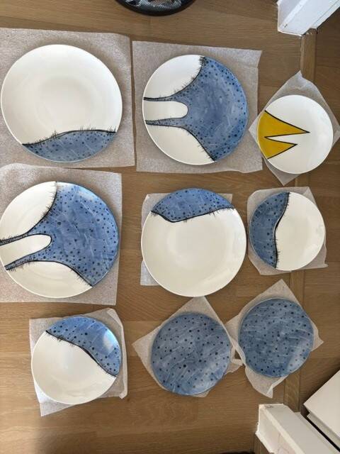 Lot of 8 Coco Wall Plates – Limoges Porcelain