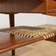 Mid-Century Teak & Rattan Coffee Table, Denmark, 1960s