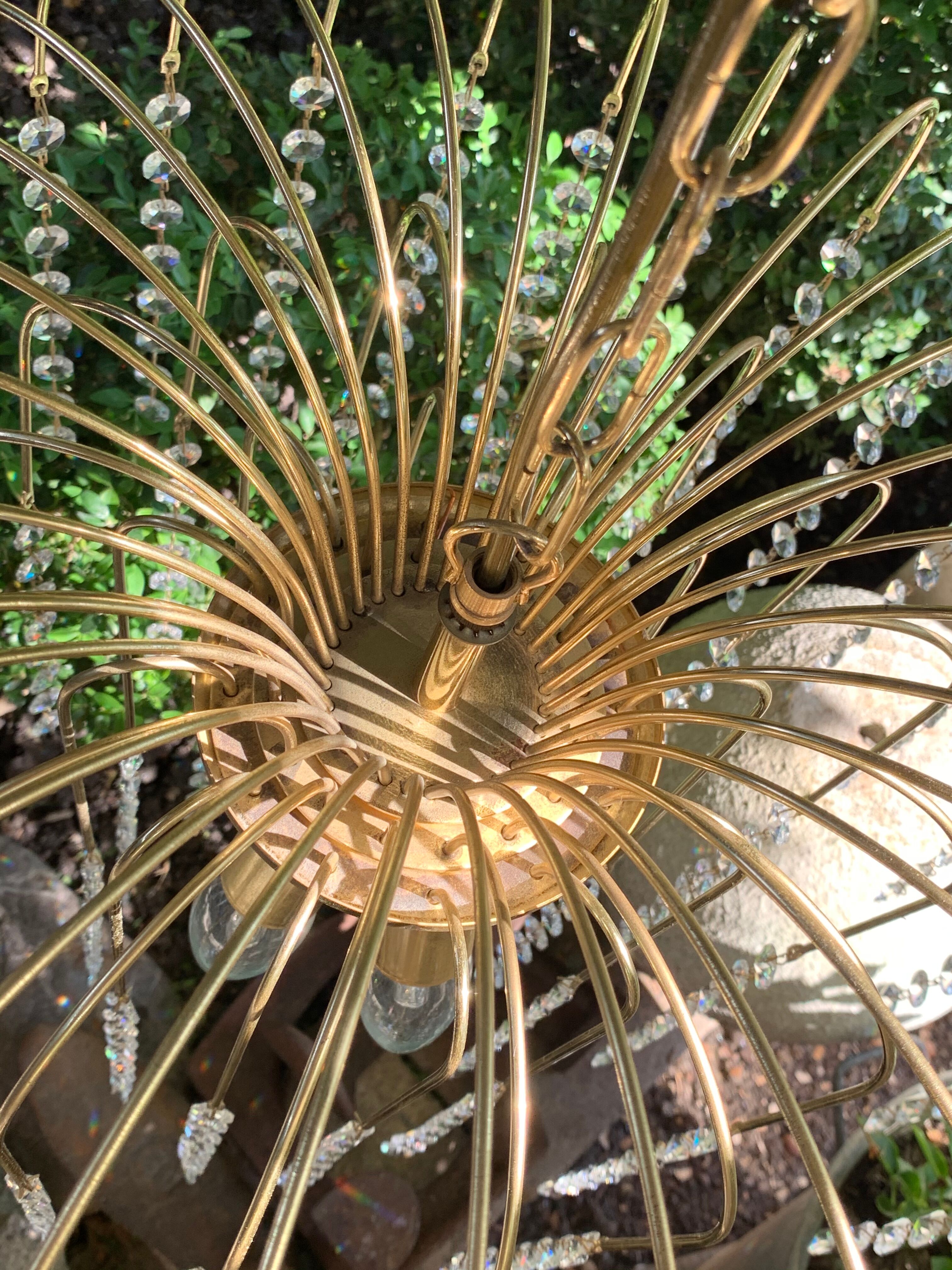 Crystal spider chandelier 1970