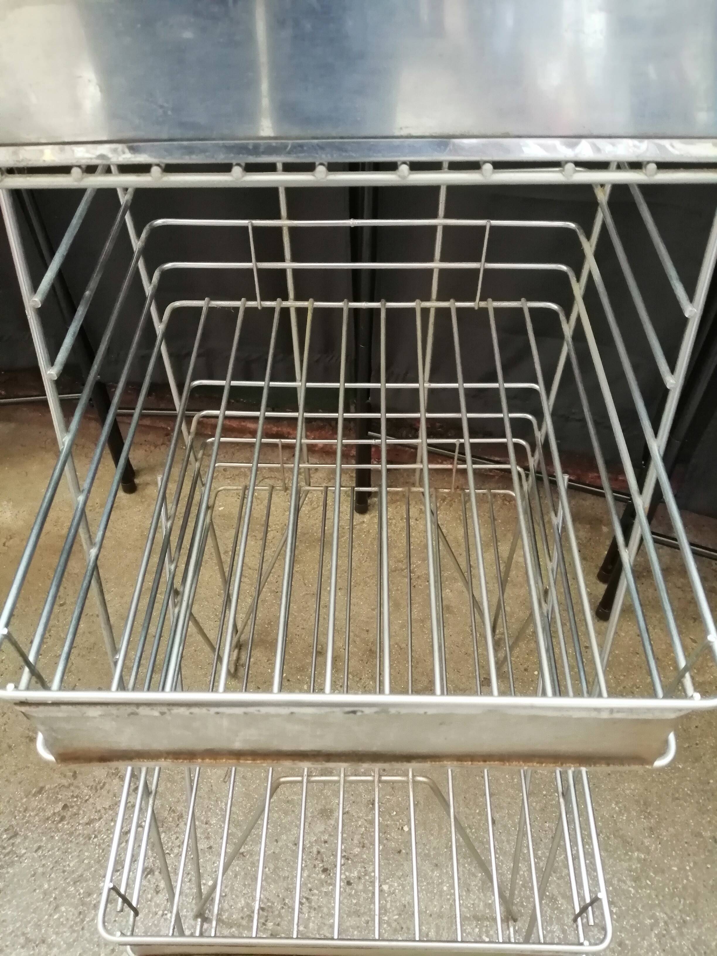 Vintage old shelf store wire basket industrial design 70s