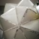 Old ceiling lamp globe opalescent glass rare model Ø 18 cm ART DECO 1930 POLYEDRE 96 faces