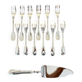 Christofle Chinon 12 cake forks and 1 pie server new condition