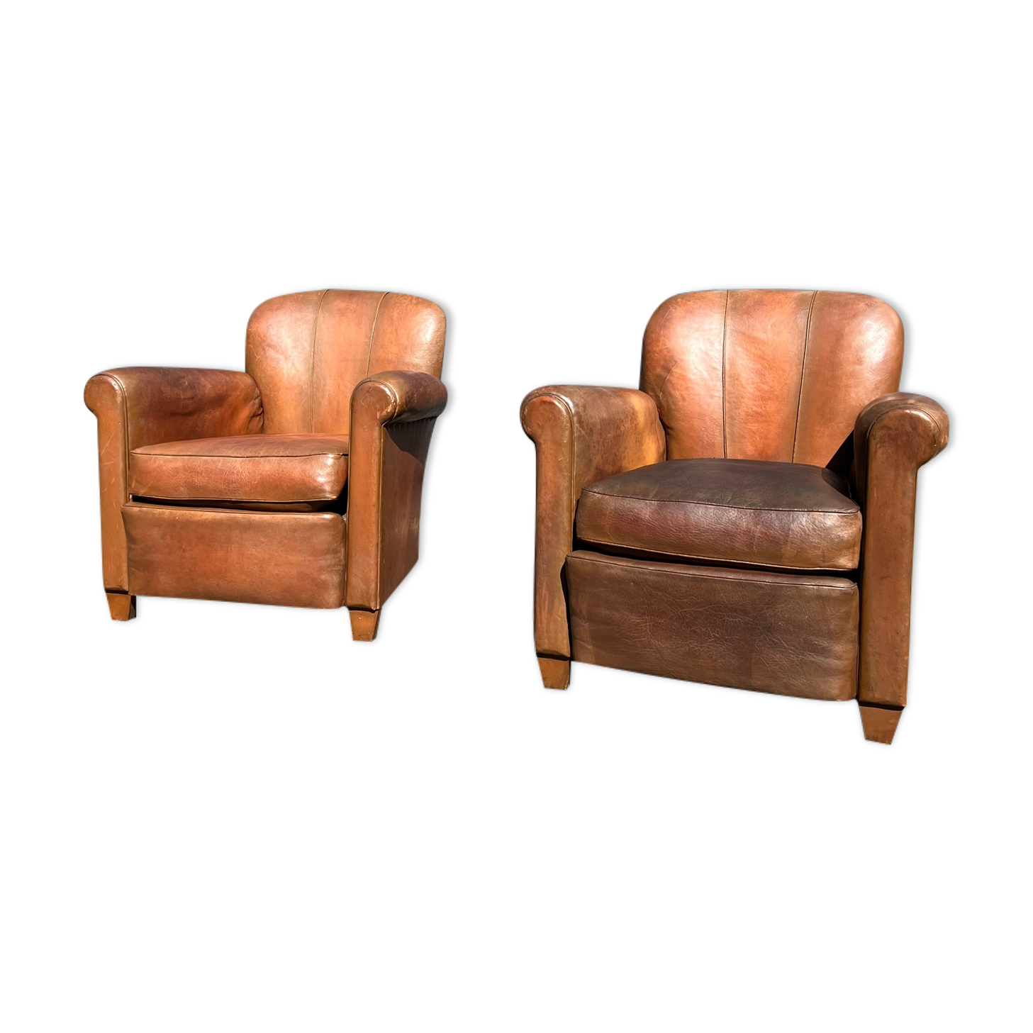 Leather clubs pair from the 1950s